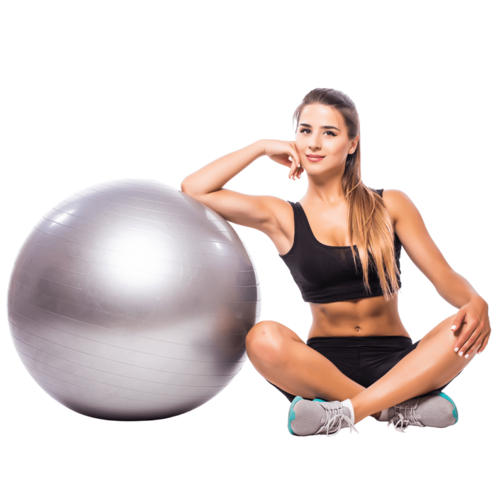 "pelota pilates 95 gris crazy"