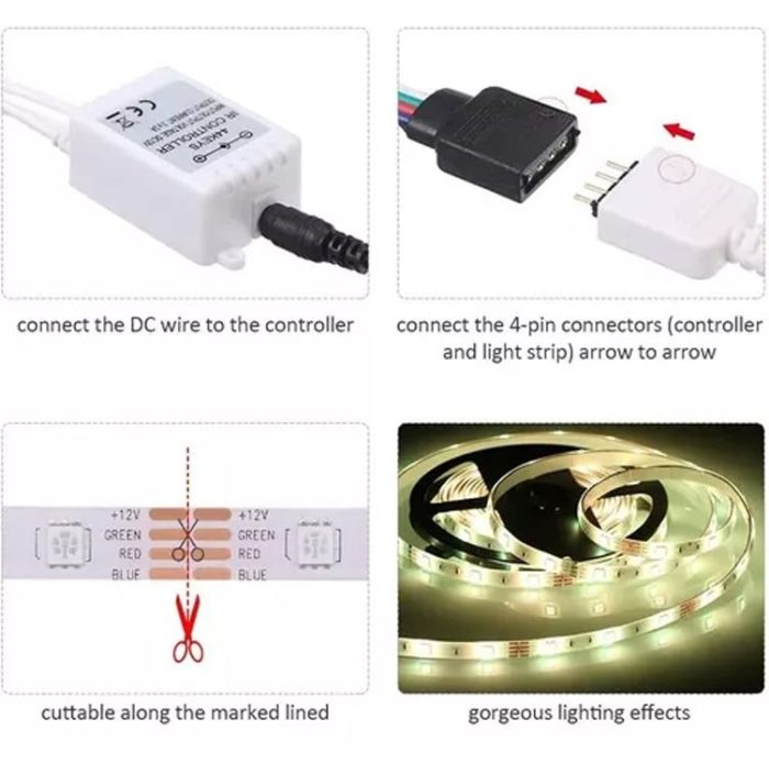 Tira Luces Led Rgb Multicolor 5mts Con Control - Imagen 3