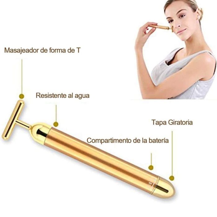 Masajeador Facial T Con Vibracion - Imagen 2