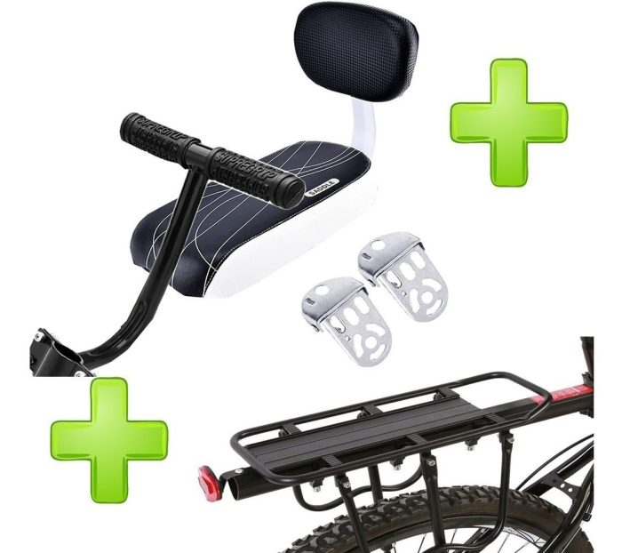 Silla Niño Trasera P/ Bicicletas + Agarre + Parrilla - Imagen 6