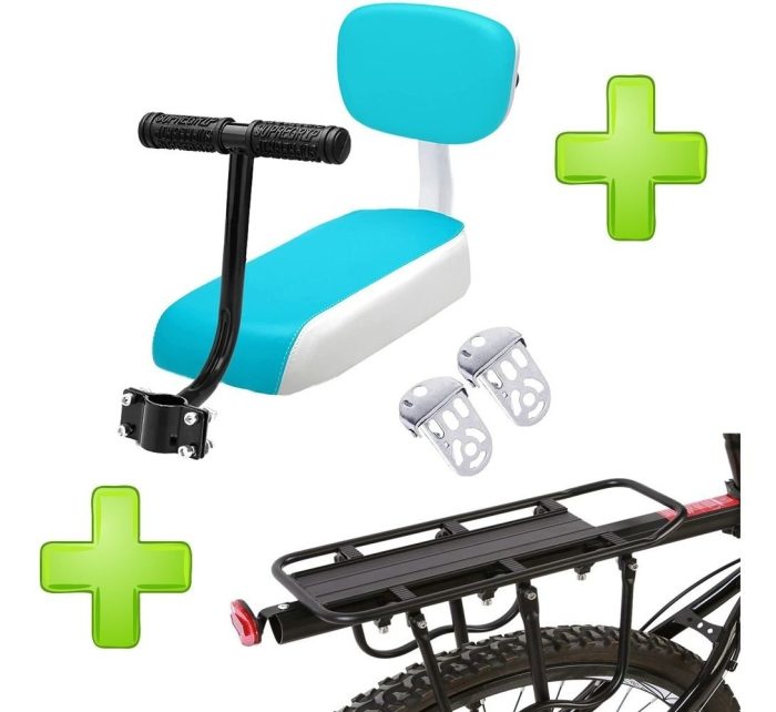 Silla Niño Trasera P/ Bicicletas + Agarre + Parrilla - Imagen 3