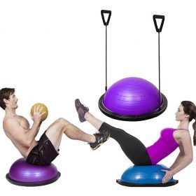 Medio Balón Plataforma Ejercicios Bosu Con Bandas Inflador