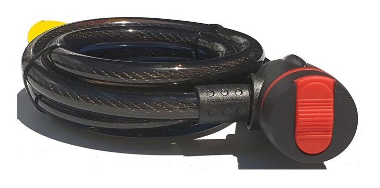 Candado Tranca Moto O Bicicleta 1mto Vinilo - Imagen 6
