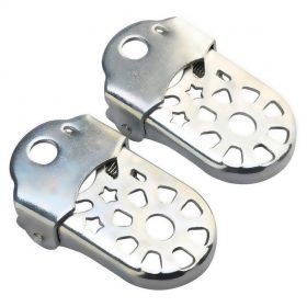 Posapies Cromado Picador Para Sillas Bicicleta Par