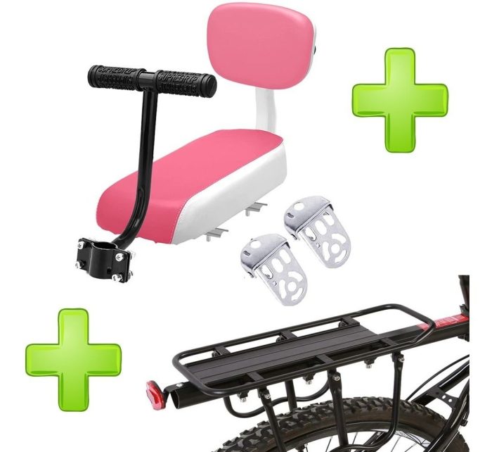 Silla Niño Trasera P/ Bicicletas + Agarre + Parrilla - Imagen 2