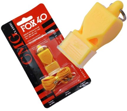 "Silbato Fox amarillo en crazy Shop"