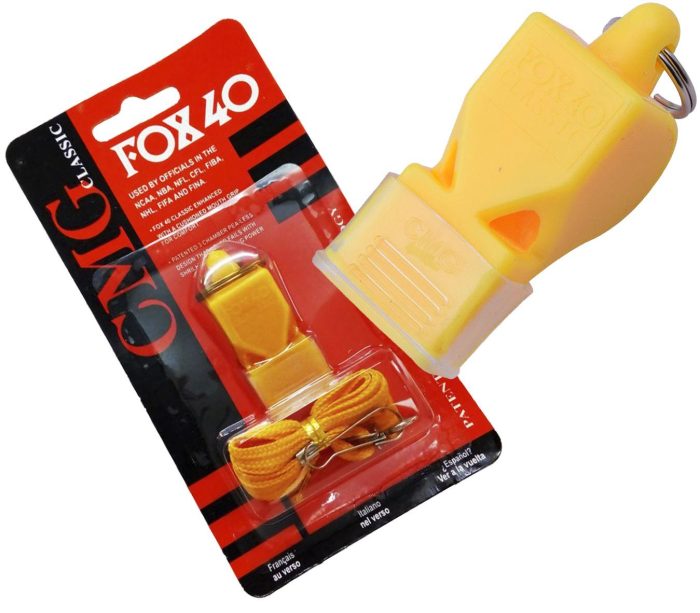 "Silbato Fox amarillo en crazy Shop"