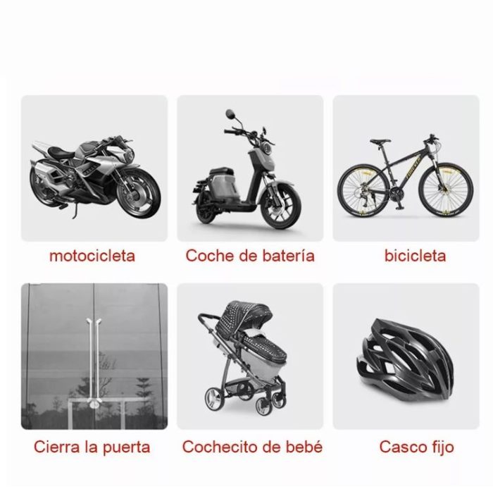 Tranca Candado 4 Combinaciones Para Bicicleta - Imagen 2