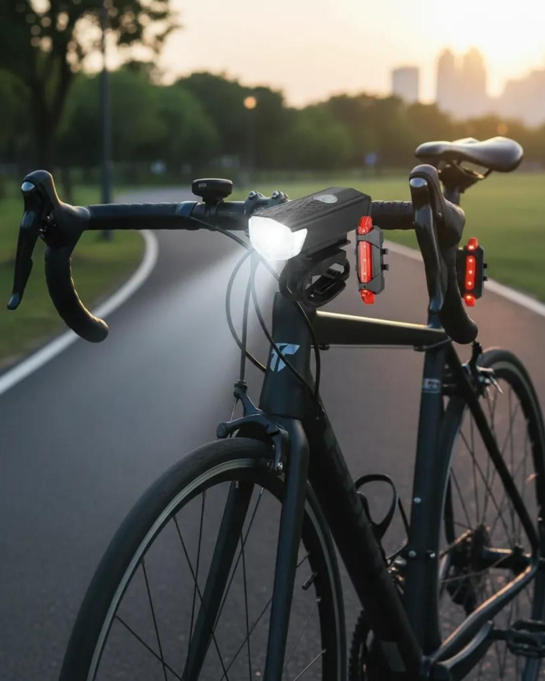 Luz Led Frontal + Trasera Para Bicicleta USB