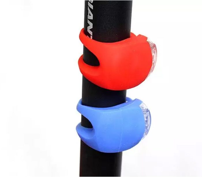 Luz Led Para Bicicleta En Silicona Dobles Par - Imagen 4