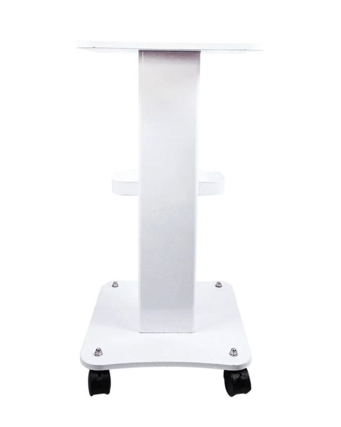Mesa Madera Móvil Blanca Para Estética 2 Bandejas - Imagen 3