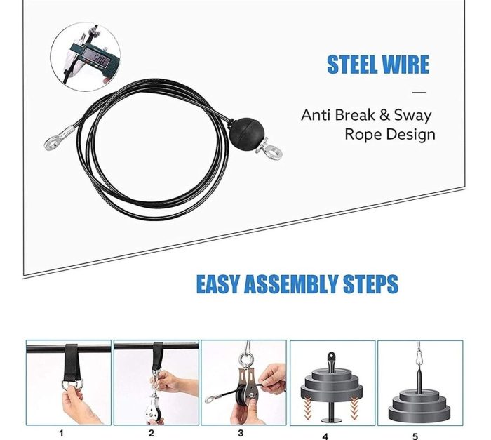 Set Polea Alta Linga + Cuerda + Soporte - Imagen 4