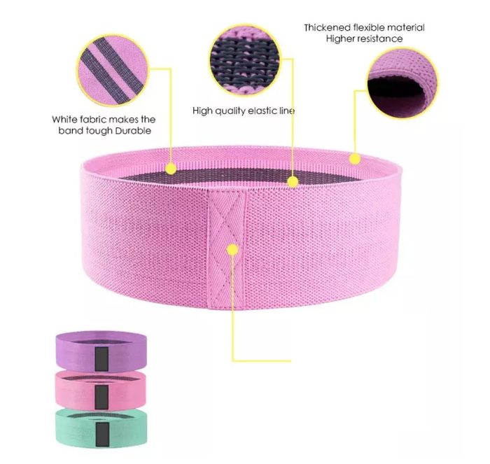 Mini Banda Circular Tela Yoga Pilates Set x 3Unid. - Imagen 4