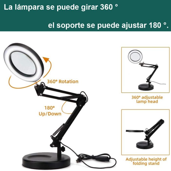 Lampara Led Con Lupa Aro Luz Con Tonos 60 cm - Imagen 4