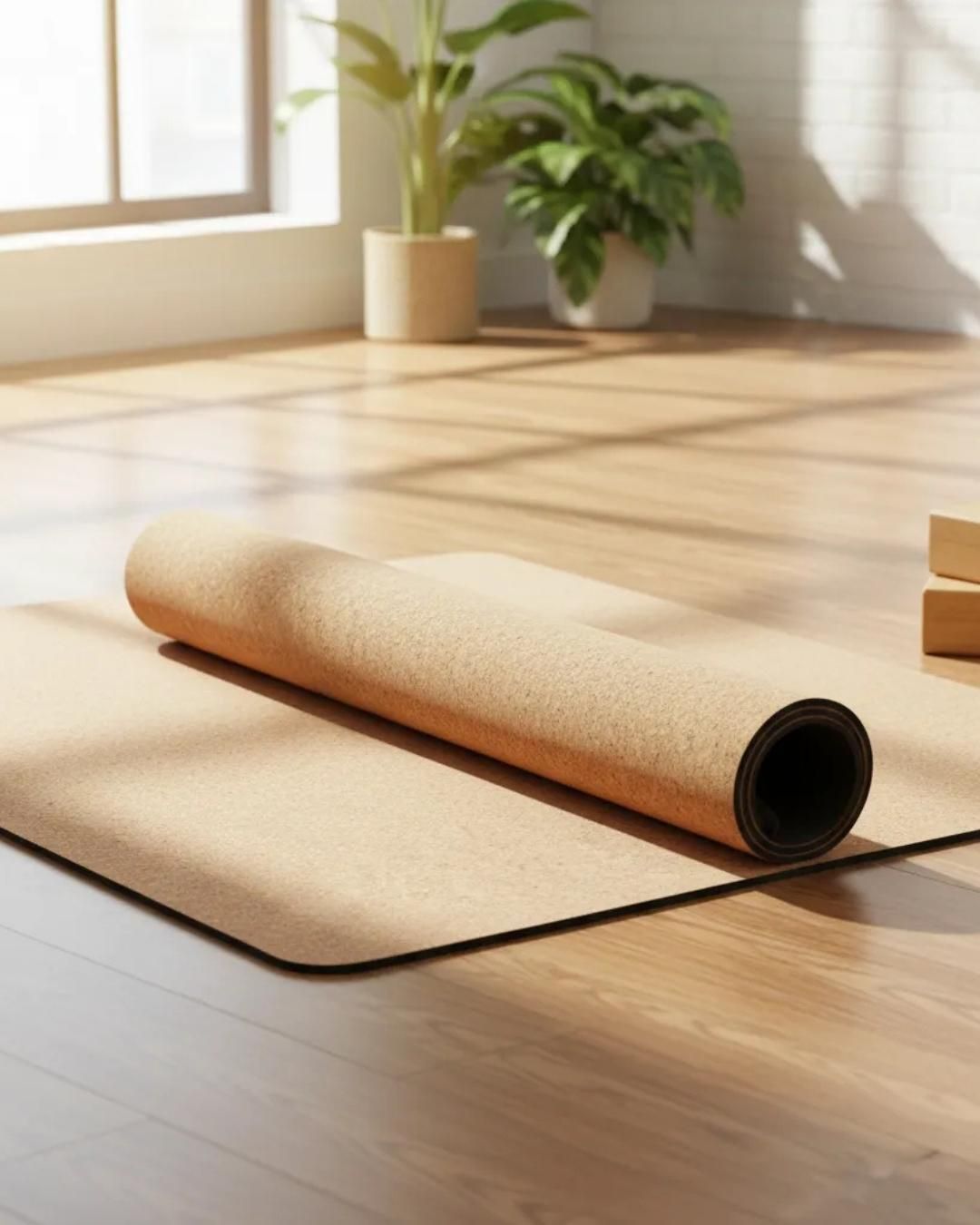 Colchoneta Yoga Mat Tpe & Corcho Profesional