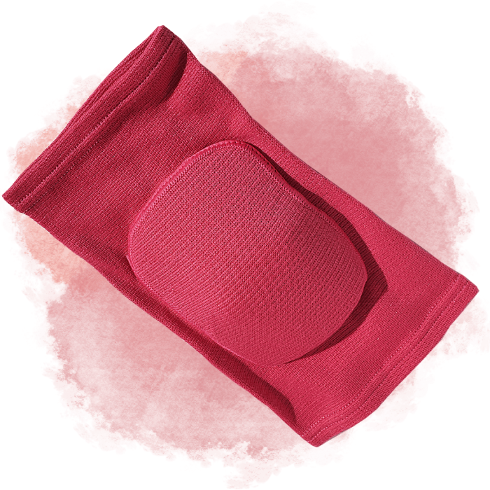 "Rodillera Deportes Acolchada Roja"