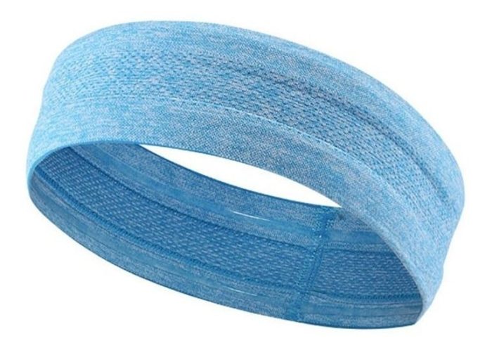 "Vincha deportiva Yoga celeste"