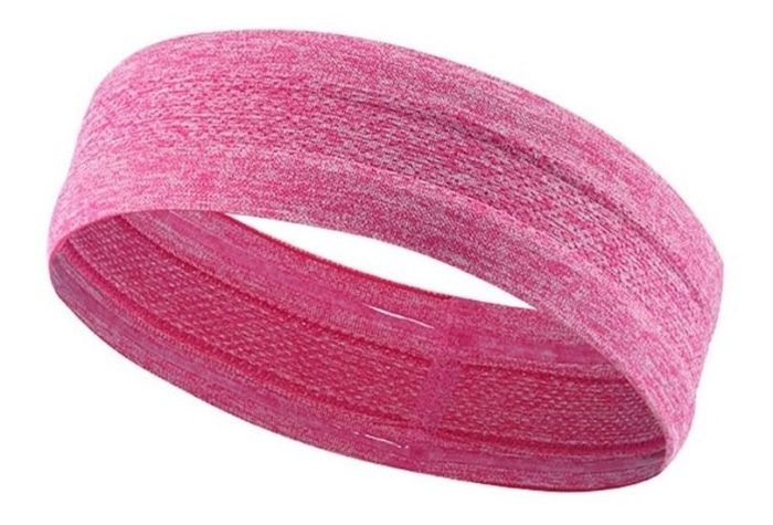 "Vincha deportiva Yoga rosa"