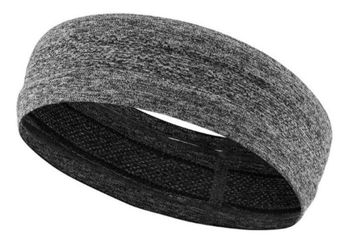 "Vincha deportiva Yoga gris"