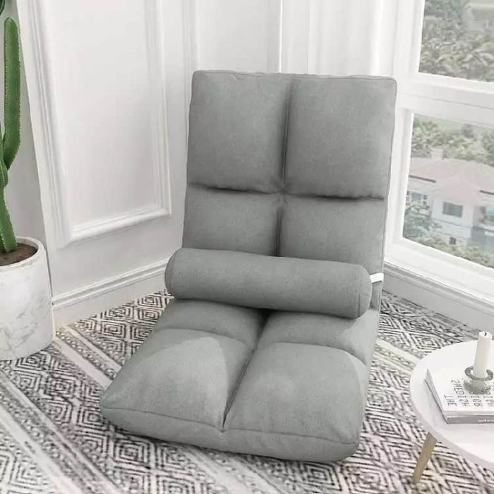 "silla meditacion para piso gris claro"