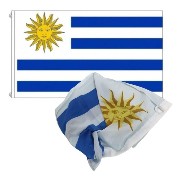Bandera De Uruguay En Tela 90 X 60 Cm X 5 Unidades - Imagen 2