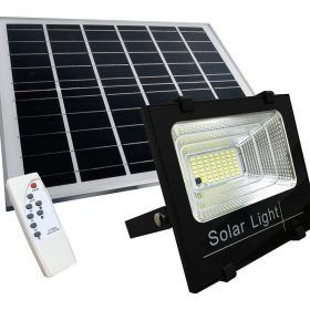 Foco Led Panel Solar 45w con Fotocelula y Control Remoto