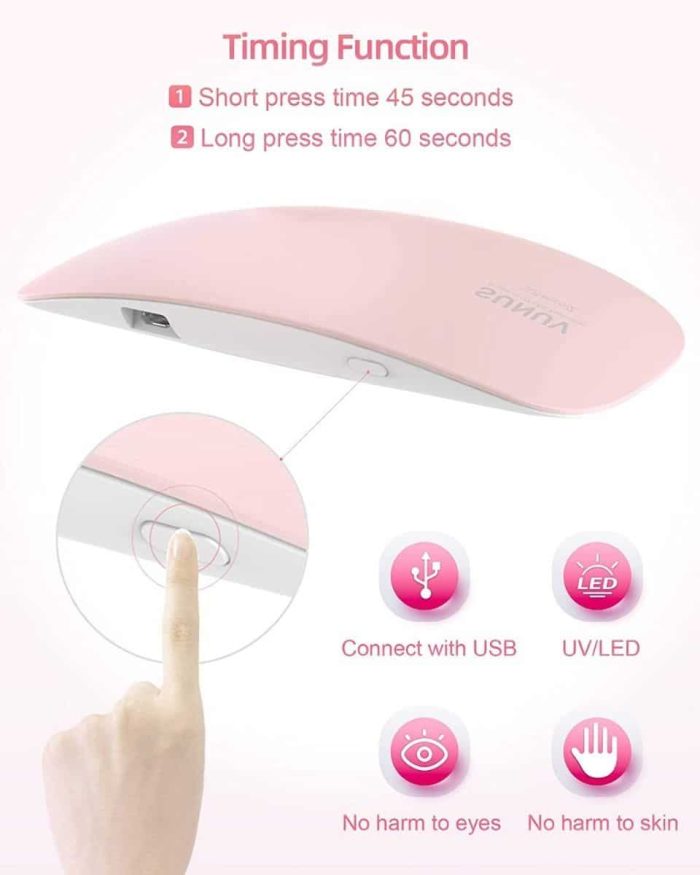 Secador De Uñas Lampara Uv Led Sun Mini Seca Esmalte - Imagen 4