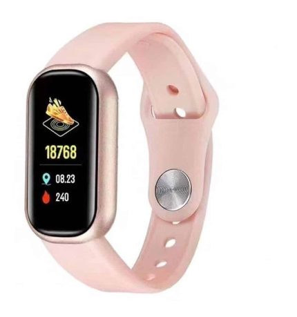 "reloj smart Y6 inteligente rosa"
