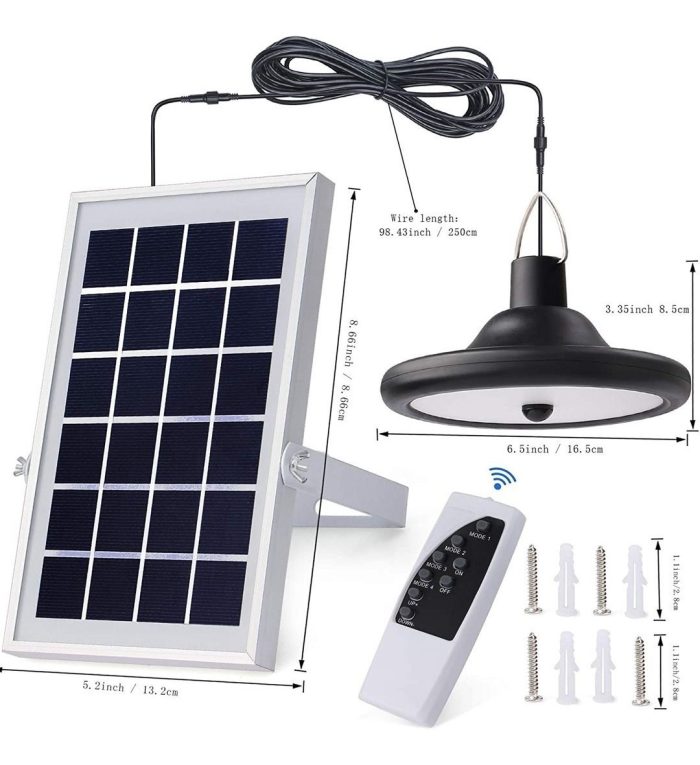 Lampara Solar Interior Colgante Simple Sensor Movimiento - Imagen 2