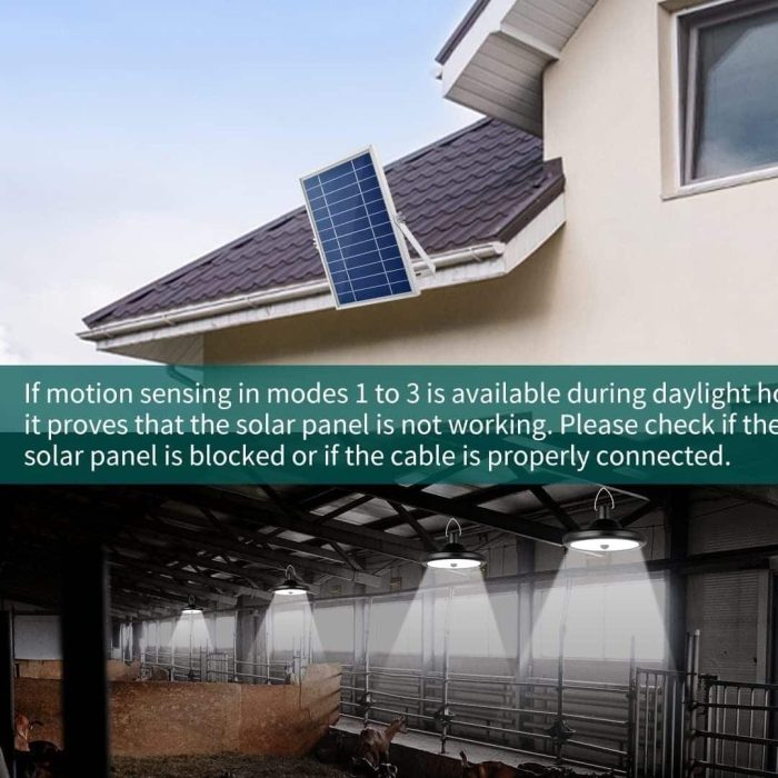 Lampara Solar Interior Colgante Doble Sensor Movimiento - Imagen 5