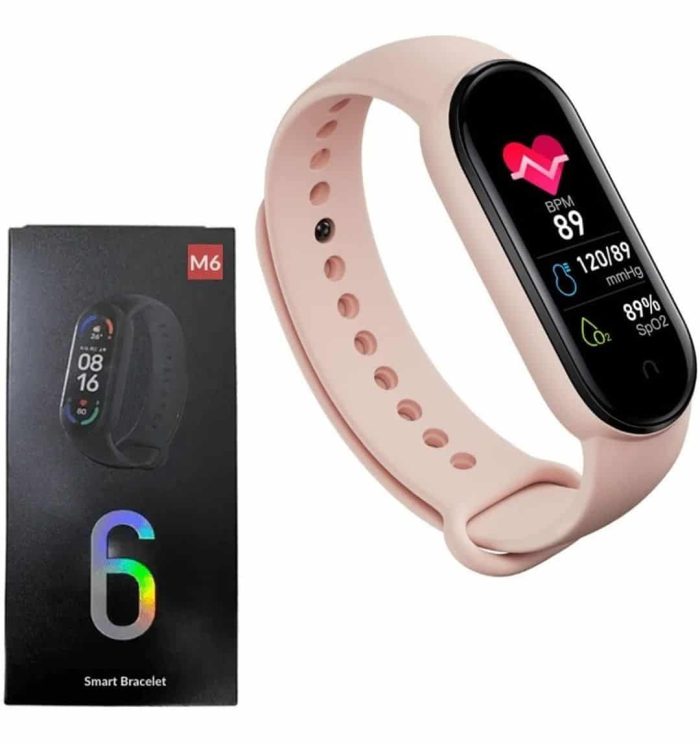 "smart reloj pulsera inteligente rosa crazy"