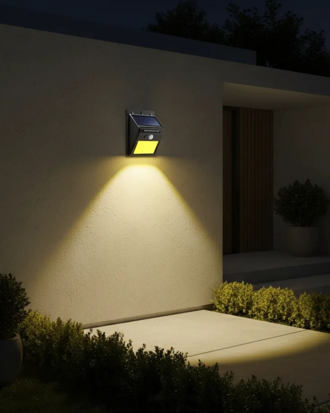 Aplique Reflector Led Panel Solar Sensor Movimiento 48 Leds