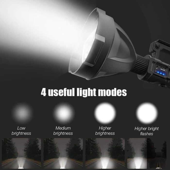 Foco Led Linterna Tipo Mulita Batería Rec. Litio Con Tripode - Imagen 3
