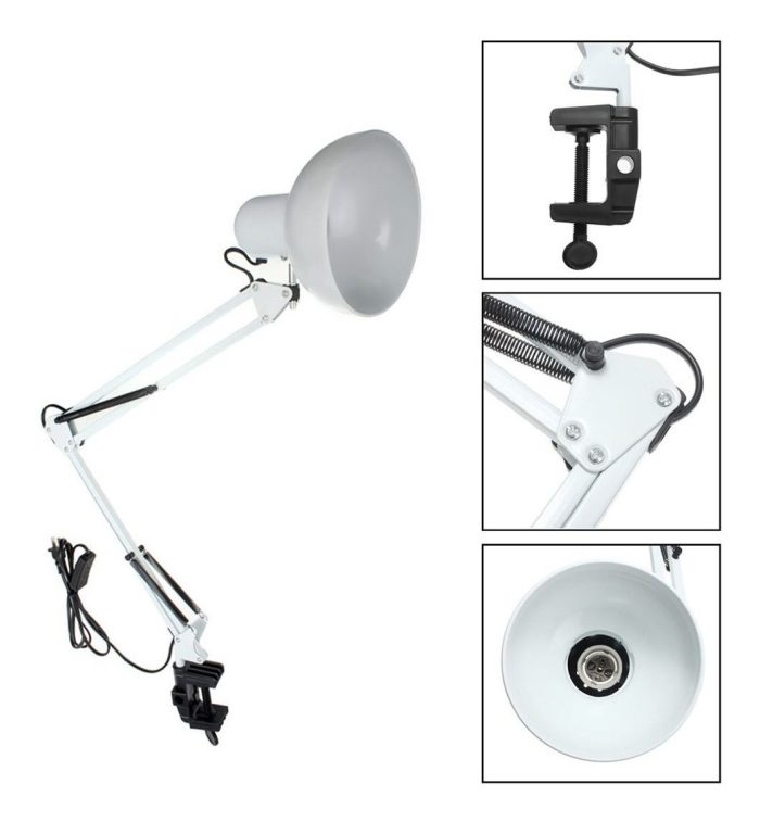 "lampara flexible articulada blanca"