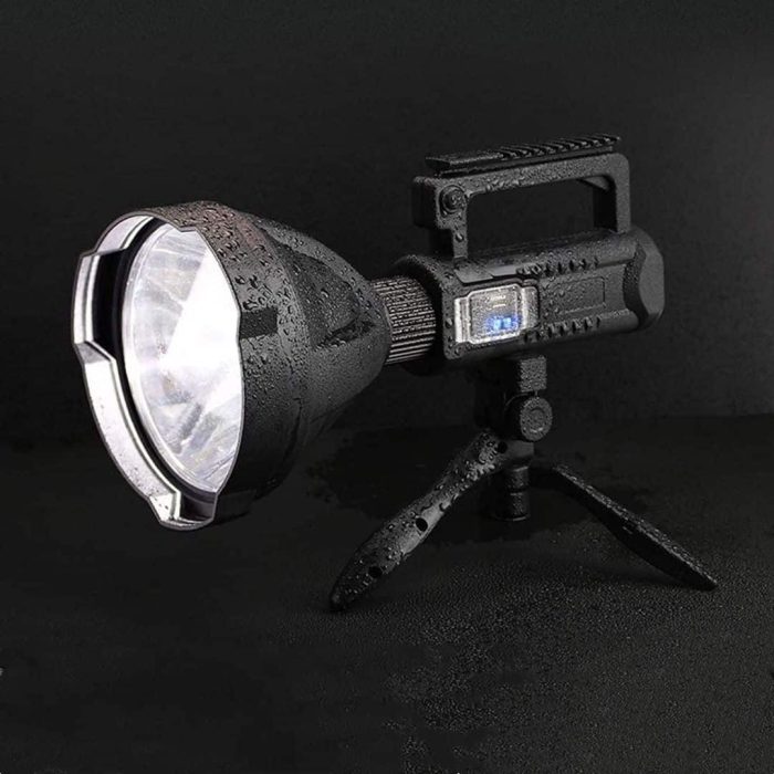 Foco Led Linterna Tipo Mulita Batería Rec. Litio Con Tripode - Imagen 4