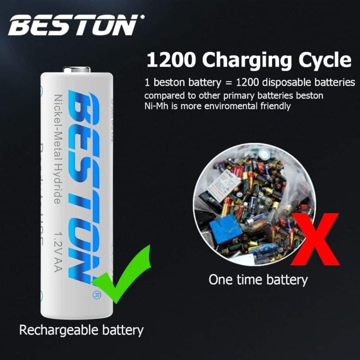 Pila Recargable 1200 Mah 1200 Ciclos Blister x 4 - Imagen 4