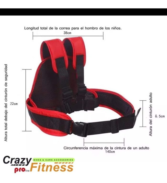 Cinturón De Seguridad Para Niños Bicicleta O Moto - Imagen 14