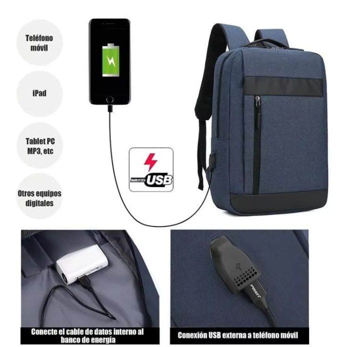 Mochila Antirrobo Impermeable Multifuncional - Imagen 7