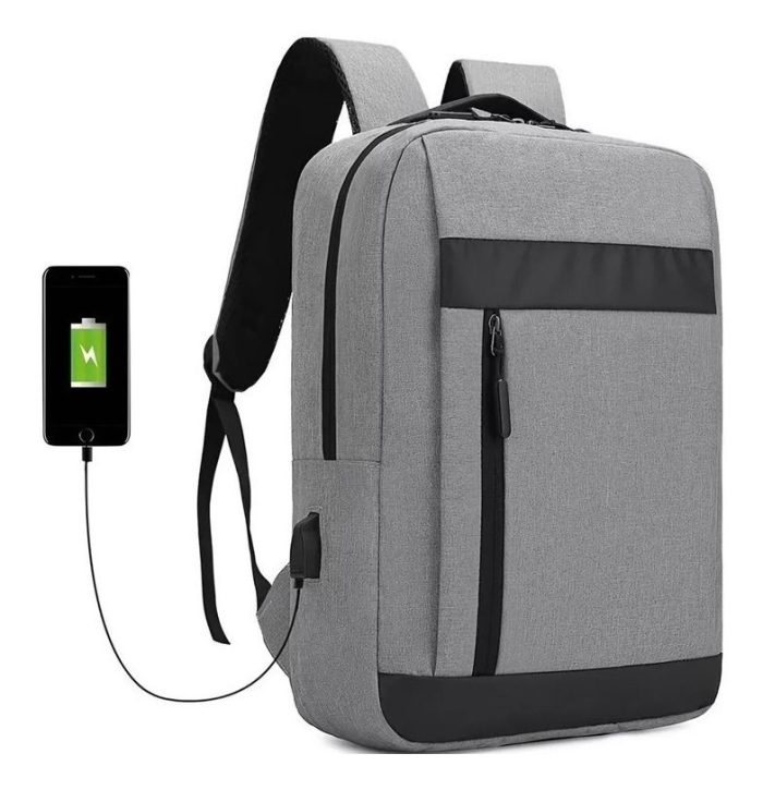 "mochila antirrobo gris elegante y discreta"