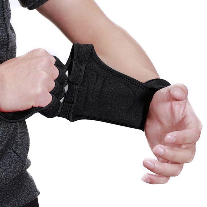 Guantes Con Muñequera Para Levantamiento Pesas - Imagen 3