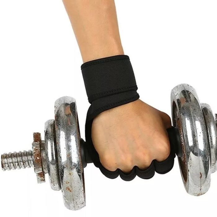 Guantes Con Muñequera Para Levantamiento Pesas - Imagen 2