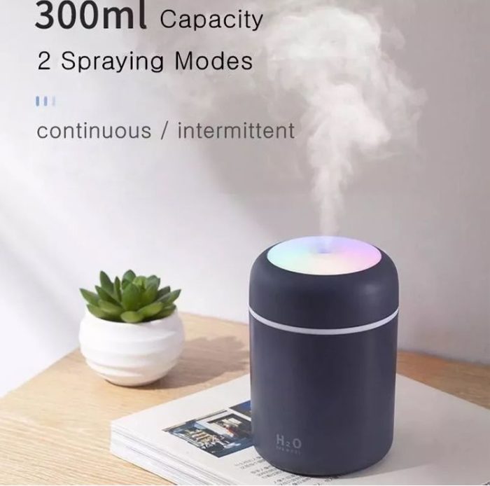 Mini Humidificador Difusor Aromaterapia 300 Ml USB - Imagen 6