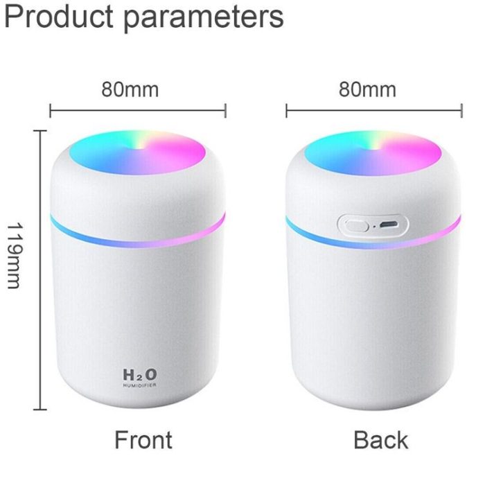 Mini Humidificador Difusor Aromaterapia 300 Ml USB - Imagen 5
