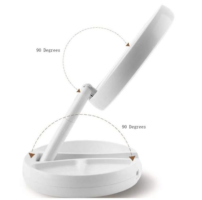Espejo Para Maquillaje Doble Cara Luz LED - Imagen 3