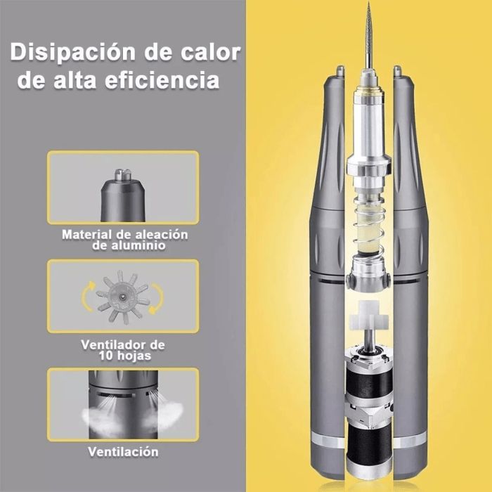 Torno Inalámbrico Profesional 35000 Uñas Manos Pies - Imagen 5