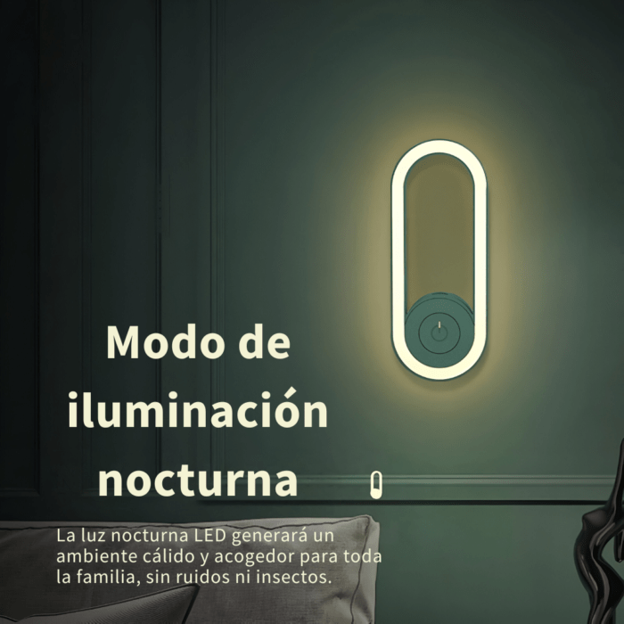 Repelente Moscas Y Mosquitos Ultrasónico Veladora Noche Dia - Imagen 4