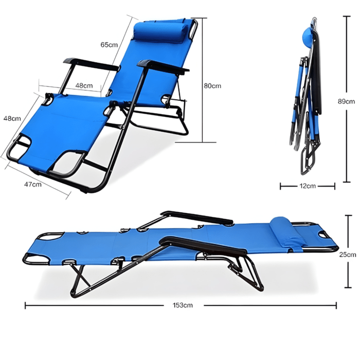 Silla Reposera Piscina O Jardín Reclinable Con Posiciones - Imagen 7