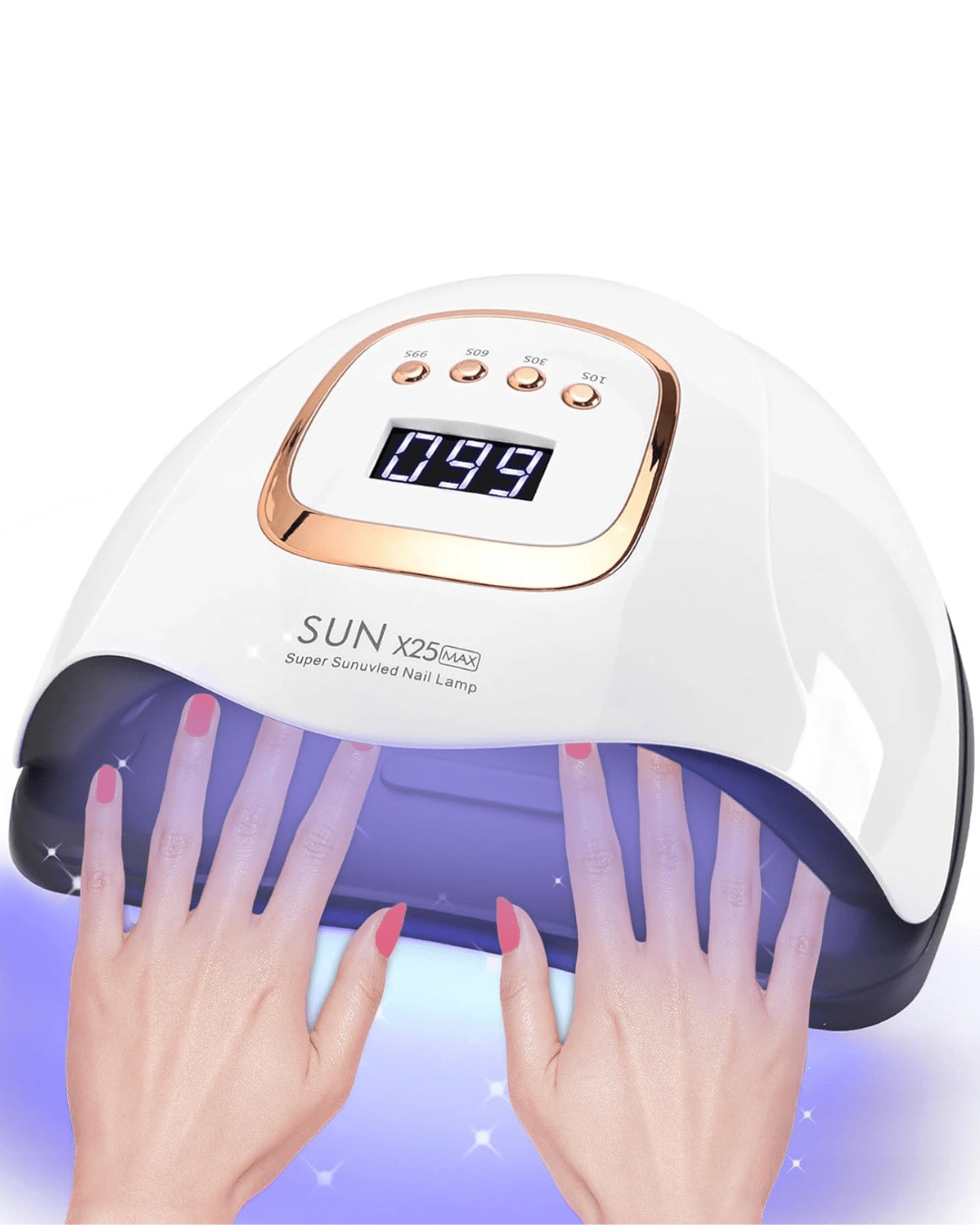 "lámpara uv led uñas, sun x25 300w"