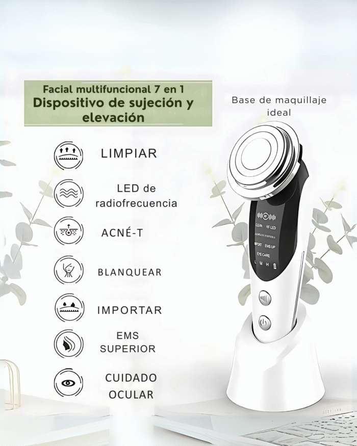 Radiofrecuencia Facial Portátil EMS con Iones y LED - Imagen 4