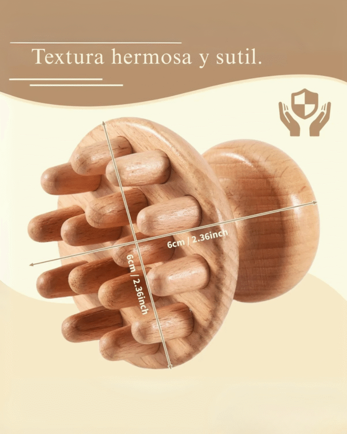 Masajeador de Madera Forma de Hongo - Imagen 4